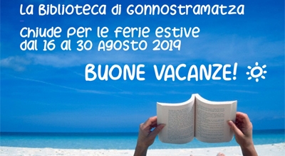 Biblioteca "Mons. Michele Pinna" - chiusura estiva