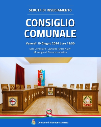 Seduta di insediamento del Consiglio Comunale di Gonnostramatza