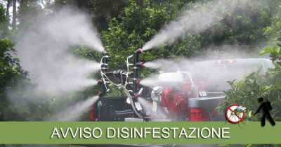 Avviso disinfestazione contro insetti alati - Venerd&igrave; 18 Giugno 2021 dalle ore 04:00