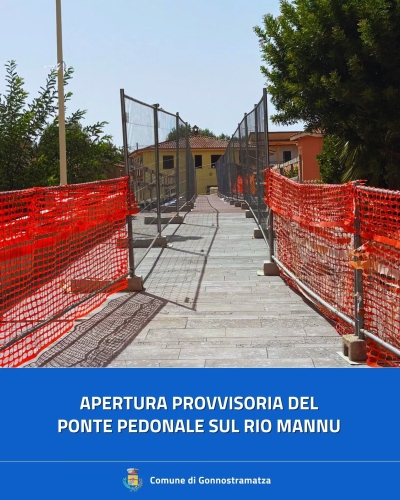 Riapertura provvisoria del ponte sul Rio Mannu